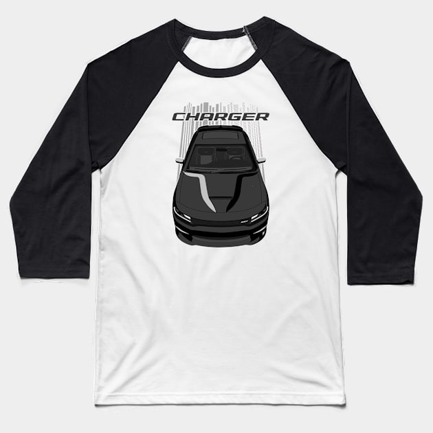 Charger - Black Baseball T-Shirt by V8social